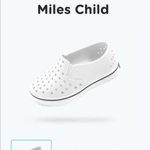 Native Shoes -New W/O tag - Miles Child - White C5